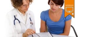 A woman and her doctor discuss treatment options.