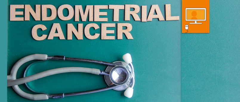 endometrial cancer words and stethescope