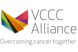 VCCC Alliance: Overcoming cancer together (logo and tagline)