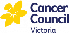 Cancer Council Victoria logo. Blue text and a yellow daffodil.