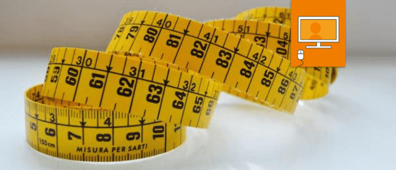 measuring tape on white background