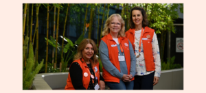 Mary and Peer Support Volunteers outside Peter Mac.