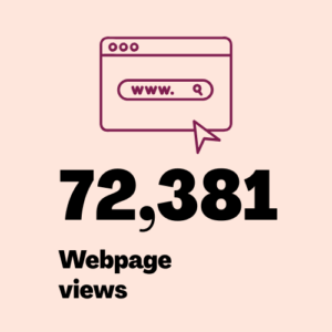 webpage icon and words 72,381 webpage views