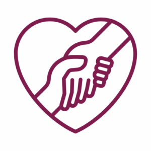 icon of hands holding in a heart shape
