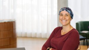 Lisa at the Metro West wellbeing day.