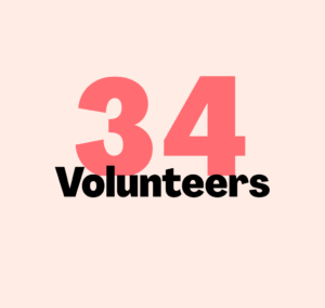 34 volunteers